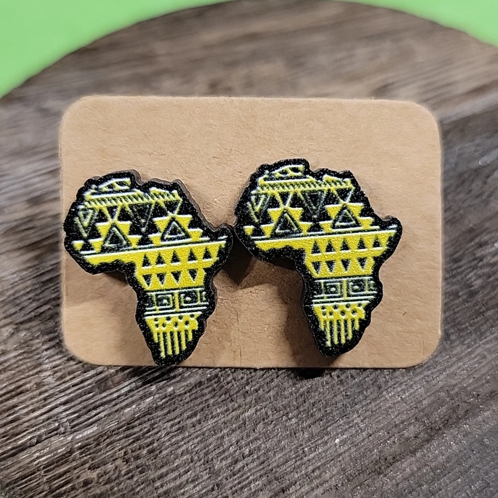 🔥LAST PAIR🔥 Africa Tribal Pattern Stud Earrings, unisex - Picture 4 of 5